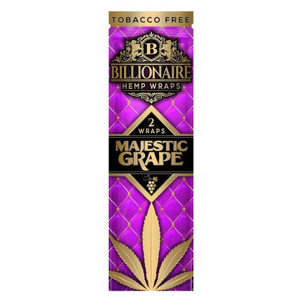 Billionaire Hemp Wraps Majestic Grape 2ct