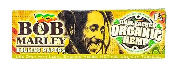 Bob Marley Rolling Papers Unbleached Organic 1 1/4 50ct