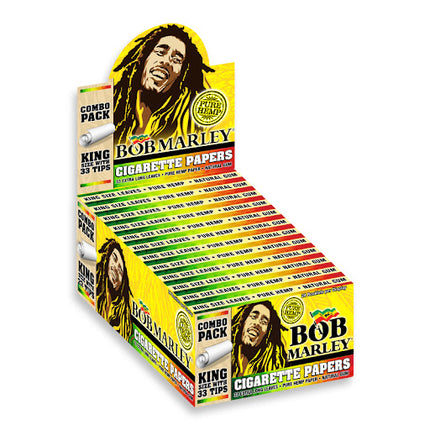 Bob Marley Rolling Papers Classic with Tips King Size 33ct