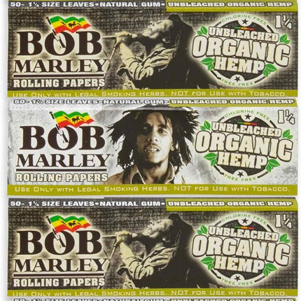 Bob Marley Rolling Papers Unbleached Organic 1 1/4 50ct