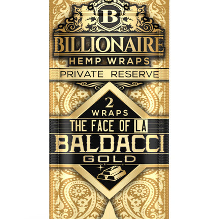 Billionaire Hemp Wraps Baldacci Gold 2ct