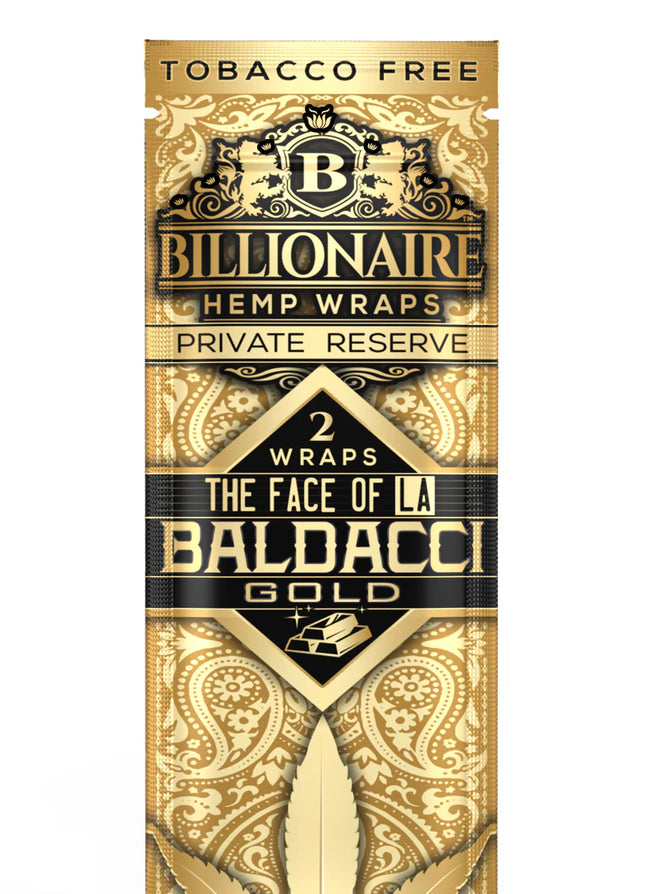 Billionaire Hemp Wraps Baldacci Gold 2ct