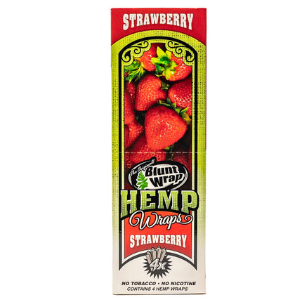 Blunt Wrap Hemp Wraps Strawberry 4ct