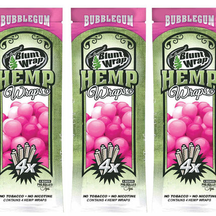 Blunt Wrap Hemp Wraps Bubblegum 4ct