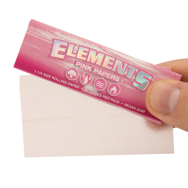 Elements Pink Rolling Papers 1 1/4 50ct