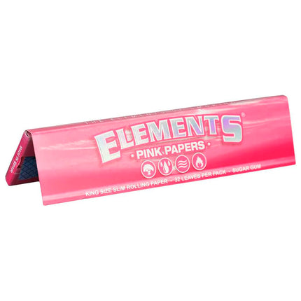 Elements Pink Rolling Papers King Size 32ct