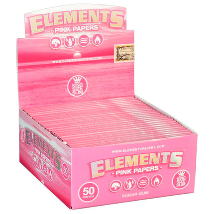 Elements Pink Rolling Papers King Size 32ct