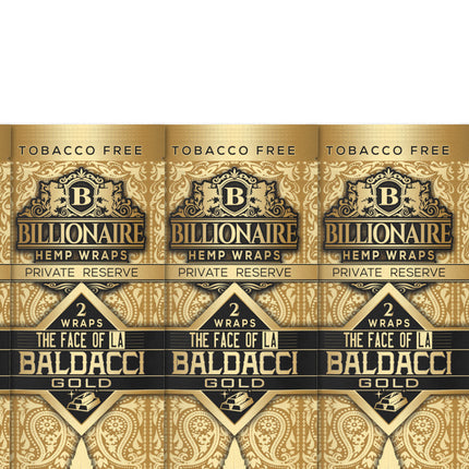 Billionaire Hemp Wraps Baldacci Gold 2ct