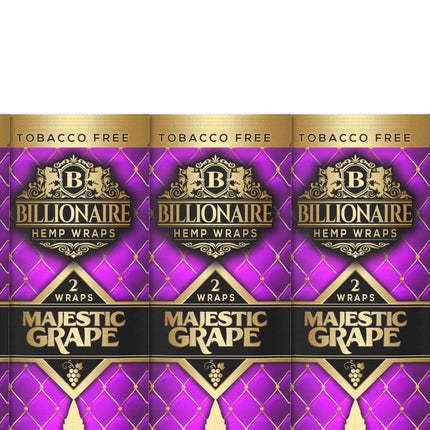 Billionaire Hemp Wraps Majestic Grape 2ct