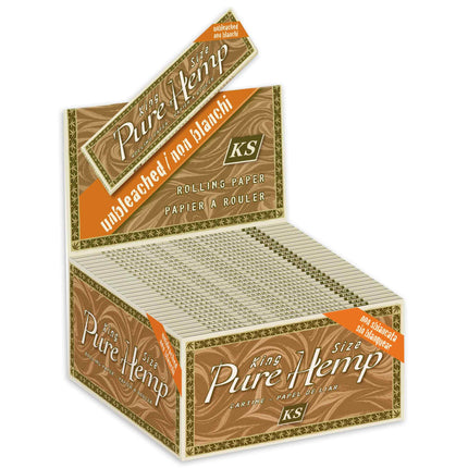 Pure Hemp Rolling Papers Unbleached King Size 33ct