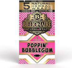 Billionaire Herbal Wraps Poppin' Bubblegum 5ct - Made from Tea