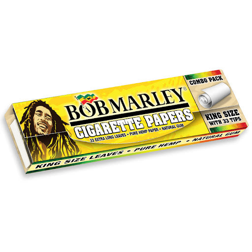 Bob Marley Rolling Papers Classic with Tips King Size 33ct